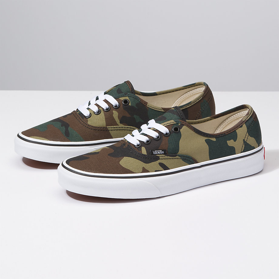 Vans Bayan Spor Ayakkabı Woodland Camo Authentic Siyah | 54038-936